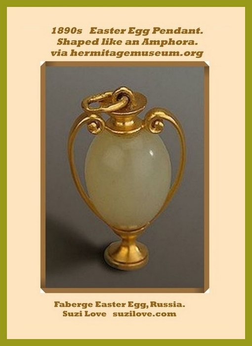 1890s Pendant Shaped like an Amphora. The Fabergé firm, St Petersburg. hermitagemuseum.org