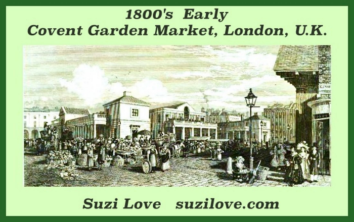 1800s Early Covent Garden Market, London, U.K.